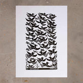 Xilogravura A Revoada - 66 X 48 cm