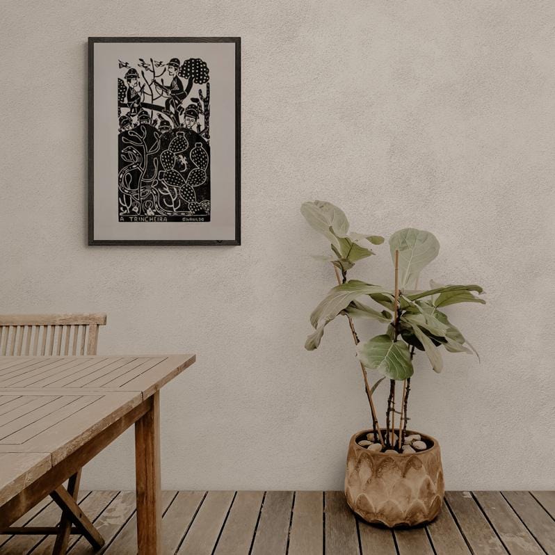 Xilogravura A Trincheira - 66 X 48 cm