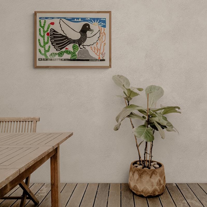 Xilogravura Asa Branca - 48 X 66 cm