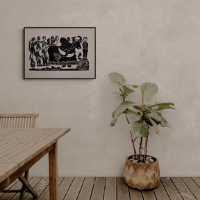 Xilogravura Boi Asa Branca - 48 X 66 cm