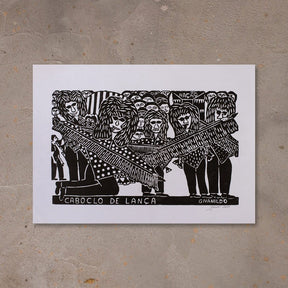 Xilogravura Caboclo de Lança - 48 X 66 cm