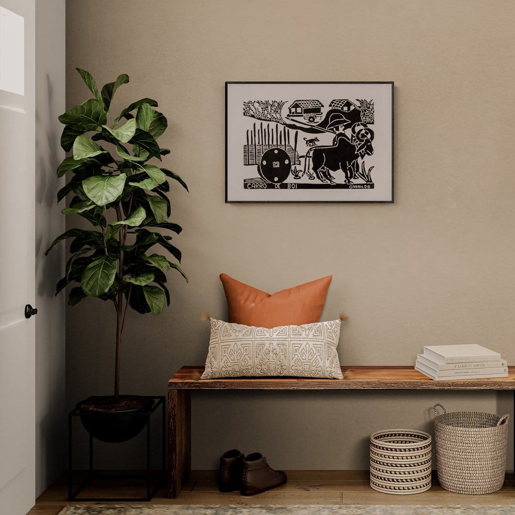 Xilogravura Carro de Boi - 48 X 66 cm