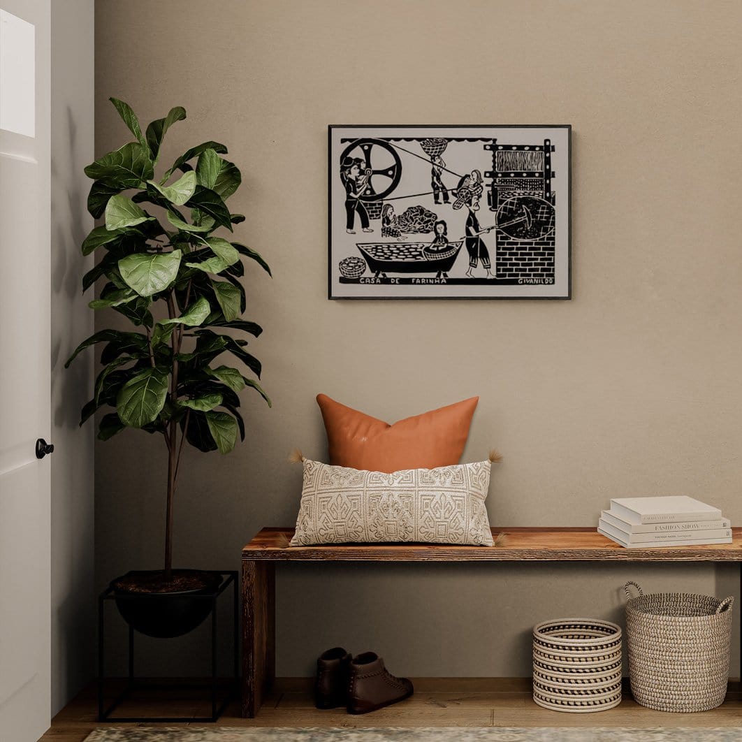 Xilogravura Casa de Farinha - 48 X 66 cm