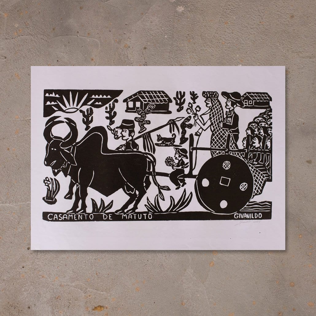 Xilogravura Casamento de Matuto - 48 X 66 cm