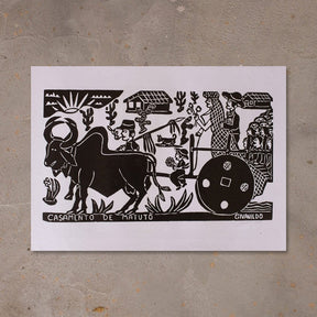 Xilogravura Casamento de Matuto - 48 X 66 cm