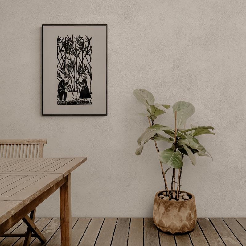 Xilogravura Corte da Cana - 66 X 48 cm