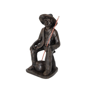 Escultura Pescador em Barro