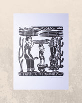 Xilogravura A Família de Lenhadores P